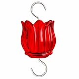 Glass Ant Moat for Hummingbird Feeder - 3 OZ Red Tulip...