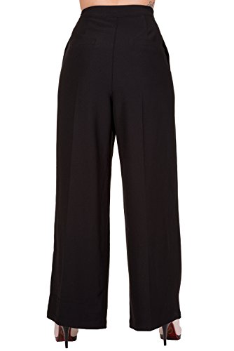 Banned Black High Waisted 50s 70s Flared Trousers2