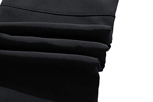BenBoy Damen Wanderhose Wasserdicht Softshellhose Outdoorhose Winddicht Warm Gefüttert Winter Skihose Snowboardhose Trekkinghose,KZ2987W-Black-M