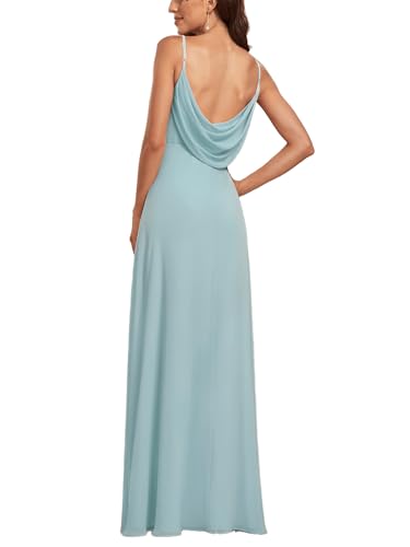 Ever-Pretty Women's Backless Spaghetti Strap Bridesmaid Dresses Chiffon Empire Waist