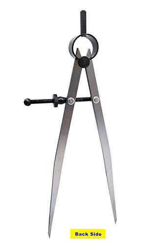 ZLKSKER 8 Inch Adjustable Lockable Steel Wing Divider, Leather Compass for Woodworking & Leather Craft, Marking & Scribe Tool - Image 2