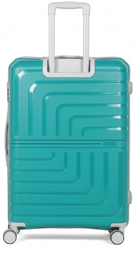 Image of Pro 8 Wheels Set of 2 (Cabin + Medium) Trolley Bags, Hard Case Polypropylene, 360º Wheeling Luggage for Men & Women, Suitcase for Travel, Trolley Bags for Travel (Teal)