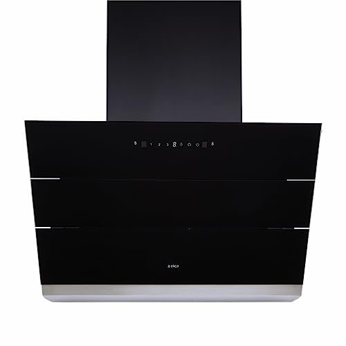 Image of Elica 75 cm 1350 m3 /hr Filterless Autoclean Angular Kitchen Chimney with 15 Years Warranty (EFL-S7512 HAC LTW VMS, Touch + Motion Sensor Control, Black)
