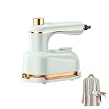 2-in-1 Handheld Steam Iron with Anti-Scald Base,1000W Portable Steamer with 5-Second Fast...
