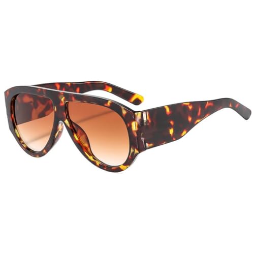 Lunettes de soleil de luxe de style punk et finition léopard