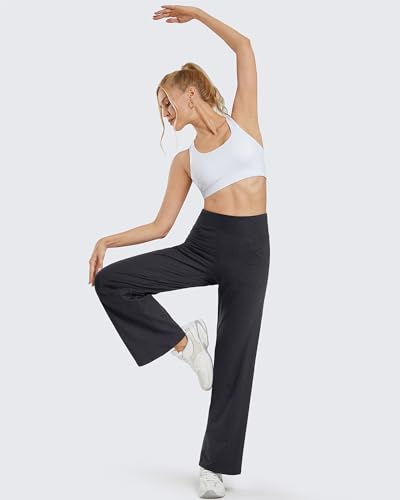 Image of Promover Wide Leg Pants for Woman Yoga Pants with Pockets Stretch