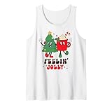Feelin' Jolly Arbre de Noël rétro Cacao Dessin animé Mignon Amusant Débardeur