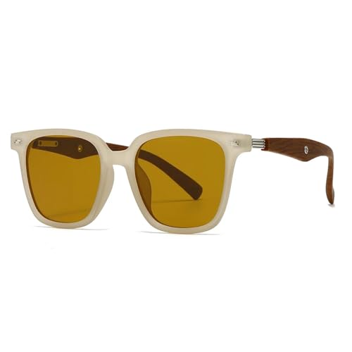 Lunettes de soleil jaunes pour homme et femme à monture légère et élégante