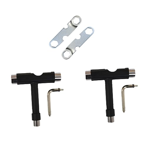 Gogogmee 4-pc Skateboard Tool Kit Allen Key T-Shape Wrench for Skateboard Repair Maintenance