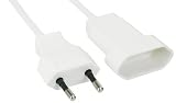 InLine® Euro Male to Euro Female Extension Cable 2 m White