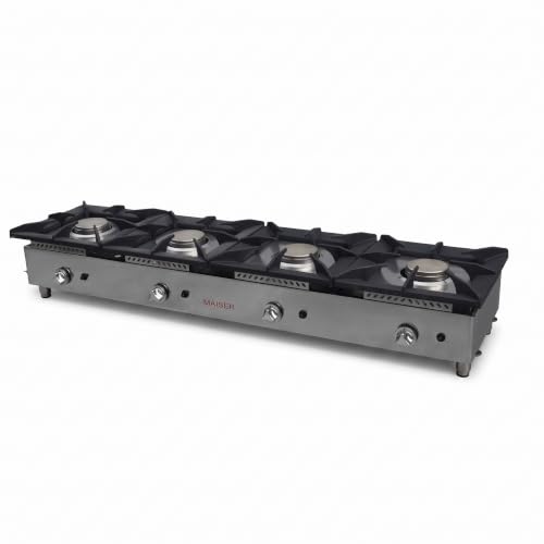 Horemaq Cocina de Gas Butano 4 Fuegos de Sobremesa Profesional 24 kW