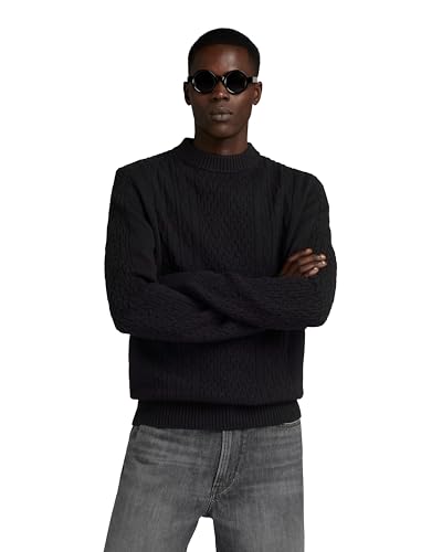 G-STAR Hommes Cable Knitted Sweater : l'élégance du pull torsadé haut de gamme en maille premium