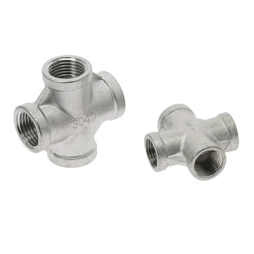Conector en cruz de 4 vías de instalación de tuberías SS304 hembra de 1-1/4" 5