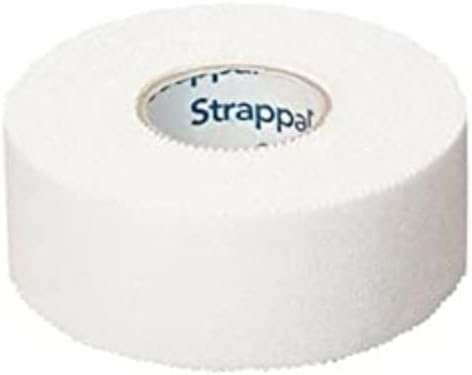 STRAPPAL Zinc Oxide Tape โ Rigid Strapping Tape for Sports, Finger, Wrist, and Ankle Support โ Hypoallergenic Latex Free Adhesive โ Easy Tear Athletic Tape โ 1.25 cm x 10 m โ White