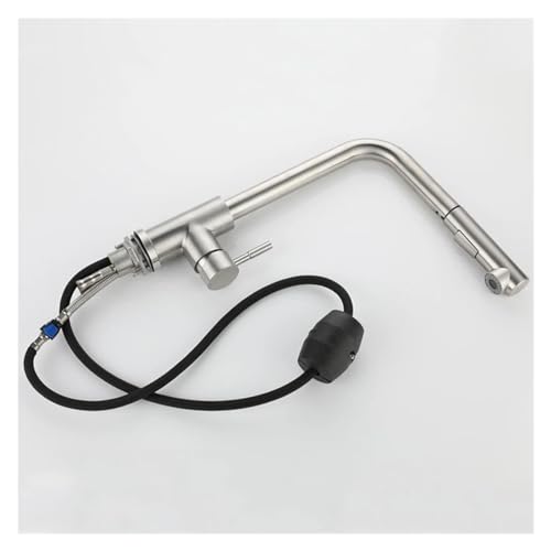 Grifo de cocina extraíble de acero inoxidable monomando frío y caliente 4