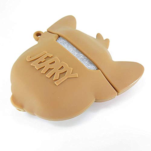 Meyaar Cute Silicone Case Cover with Keychain, 360° Protective Case Compatible with Apple Airpods 2 &1 (Jerry)