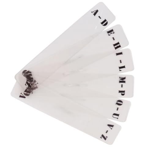 Nicear 6Pcs Acrylic Record Sorting Card A-Z Album Index Cards Divider Record Dividers Clear - CD Index Cards