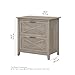 Bush Furniture Key West 2 Drawer Lateral File Cabinet in Washed Gray | Document Storage for Home Office | Accent Chest with Drawers