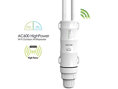 Extensor de Rango WiFi Exterior Wavlink AC600, Punto de Acceso 2024 con PoE, Impermeable IP65, Señal WiFi de Largo Alcance, Compatible con Modo AP, Router, Repetidor, Hasta 64 Dispositivos para Patio o Garaje miniatura 2