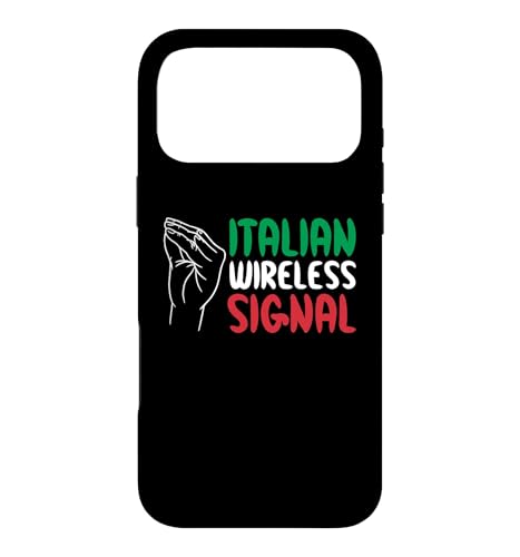 �C�^���A�̃��C�����X�M�� �C���^�[�l�b�g�ڑ� �n���h�W�F�X�`���[ Italian Wireless Signal �X�}�z�P�[�X iPhone 17 Pro Max �p