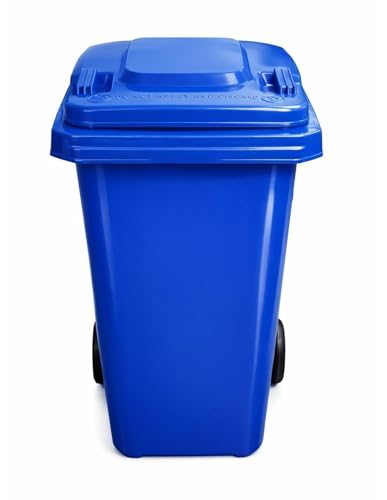 Cubos de basura para exterior | Jardin202 - Contenedor De Basura Reciclables De Colores Con Ruedas Y Mango Antideslizantes 120l, 240l, 360l, 800l Y 1100l 120 L Bolsas Azul