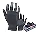 Price comparison product image Blackrock Nitrile Medium Disposable Gloves - Powder Free, Latex Free, Multipurpose Non-Sterile Rubber Gloves for Industrial Use, Food Grade each box contains 100 black - Size Medium