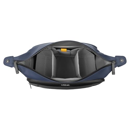 Image of Vanguard VEO Lite S7L Camera & Everyday Shoulder Bag (Navy) - Fits Mirrorless Camera + Multiple Lenses, Tablet Storage, Removable Dividers, Easy-Clean Water-Resistant Design