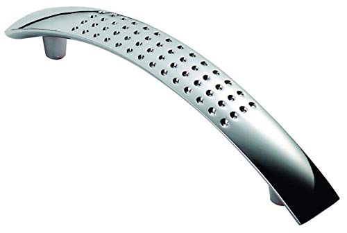 BSM Marketing Chrome Bow D Style DIMPLE Kitchen Door Handles Doors or Drawers - 96mm and 128mm (1, 96mm)