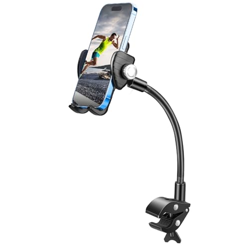Si monta in pochi secondi: questo supporto per telefono da manubrio può essere facilmente regolato ruotando la manopola, perfetto per la maggior parte delle biciclette, sedie a rotelle, passeggini, tapis roulant, carrelli della spesa o supporti per microfoni