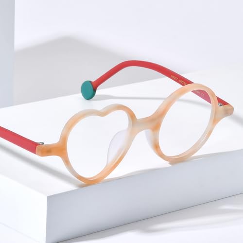 Image of HEPIDEM Multicolor Acetate Glasses Frame Men Women Round Eyeglasses Optical Spectacles 9377