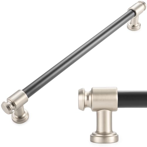 KOOFIZO 5 Pack 8-4/5 in Black & Nickel Cabinet Pull, Drawer Handles P11
