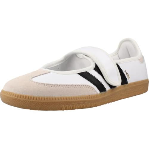 adidas Samba Jane Womens Sneaker (White Black Gum, 6.5)