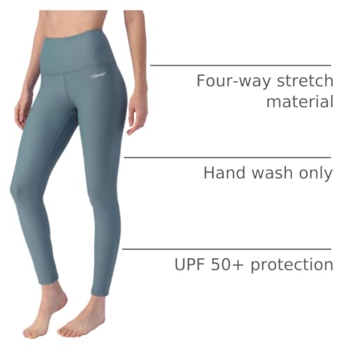 Image of Ubestyle Women's Swim Pants UPF 50+ High Waist Rash Guard Leggings | Tummy Control Built-In Liner Chlorine Resistant Quick Dry Sun Protection Beach Pool & Water Sports