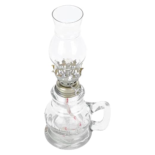 DOITOOL Lampe à Pétrole - Lampe à Huile Vintage en Verre Transparent, Luminosité Réglable Interieur Lampe a Huile Coupe-Vent pour Salon, Salle à Manger, Utilisation d'Urgence - Lampe Tempete