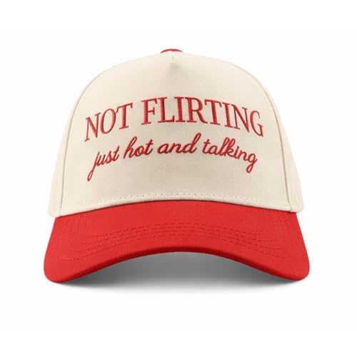 Image of Two-Toned Embroidered Lettering Dad Hat Original Classic Vintage Low Profile Baseball Cap Adjustable Plain Snapback