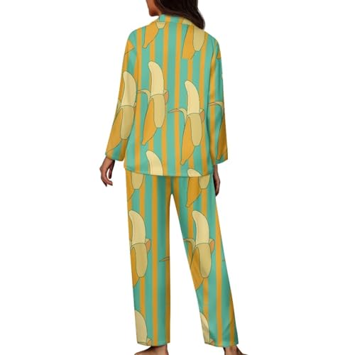 Modysero Long Sleeve Collar Neck Pajama Set with Pocket Soft Comfy Graphic Pattern 2 Piece Lounge Set for Women Men4