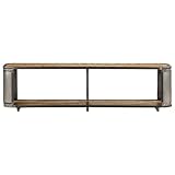 Design industriel authentique Le style farmhouse et la console table apportent un charme unique à votre entertainment center, avec des magnifiques grains de bois visibles qui rendent chaque pièce et adaptée à votre décor.