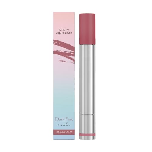 Colorete facial líquido, rubor líquido, maquillaje portátil, uso multifuncional, acabado natural y duradero, 1.57 x 1.57 x 5.91 pulgadas, para mujeres y niñas, maquillaje portátil