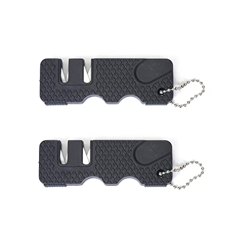 Tomedeks 2 Stücke messer schärfer klein,knives sharpener,manuelle messerschärfer,Praktisch, kompakt und leicht, ideal für den Outdoor-Einsatz, zum groben und feinen Schärfen