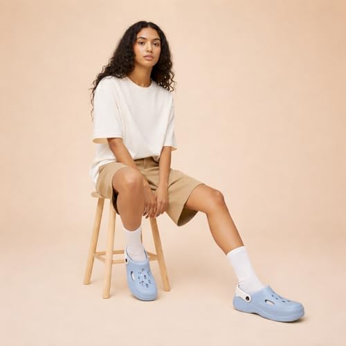 Image of Classic EVA Sports Clogs for Men & Women | Casual Lightweight Breathable Waterproof Anti-Skid Slip-On Clogs with Adjustable Back Strap | Comfortable Garden Walking Clogs Footwear | TCG-6004