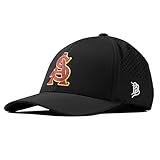 Branded Bills Officially Licensed x Arizona State Sun Devils Black Curved Performance ASU Baseball Maroon and Gold PVC