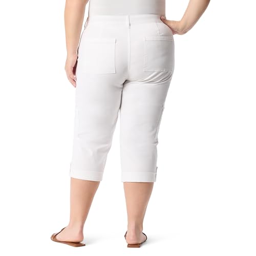 Gloria Vanderbilt Women's Cargo Capri Tab Roll Cuff with Zip Front and Elastic Waist Standard3