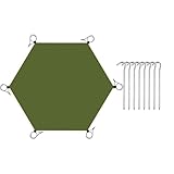 kowaku Waterproof Tent Footprint Tent Floor Mat Lightweight Multipurpose Camping Tarp Ground Sheet Mat for Backpacking Trips Outdoor, with 6 Tent Stakes