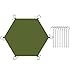 Yiju Hexagonal Ground Sheet for Camping and Outdoor Activities, with 6 Tent Stakes