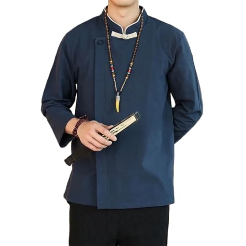 Chemise chinoise rétro homme anti-transpiration style bicolore unique