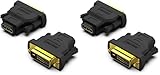 BENFEI DVI-D DVI zu HDMI Adapter, DVI zu HDMI Bidirektionaler Stecker zu Buchse, Konverter mit vergoldetem Kabel, 4er Packung