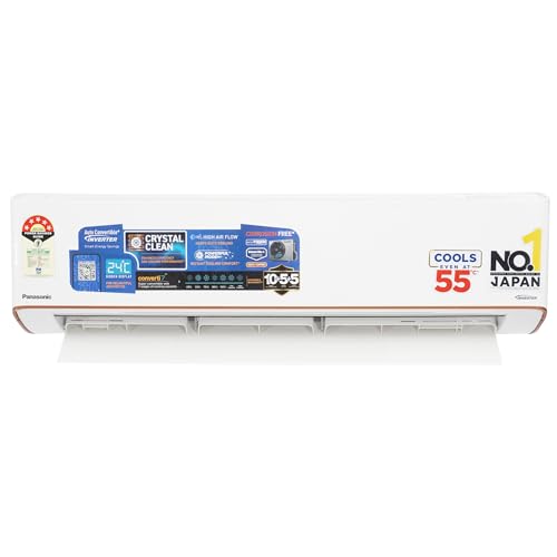 Image of Panasonic EU 7 in 1 Convertible 2 Ton 5 Star Inverter Split AC with Anti Dust FIlter (2025 Model, Shield Blue Plus Coating,55Tested,High CFM&Eco tough Outdoor Crystal Clean Technology CS /CU-EU24BKY5)