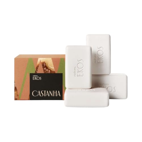 Sabonetes em barra Puro vegetal cremoso EKOS Castanha 4 unid. 100g