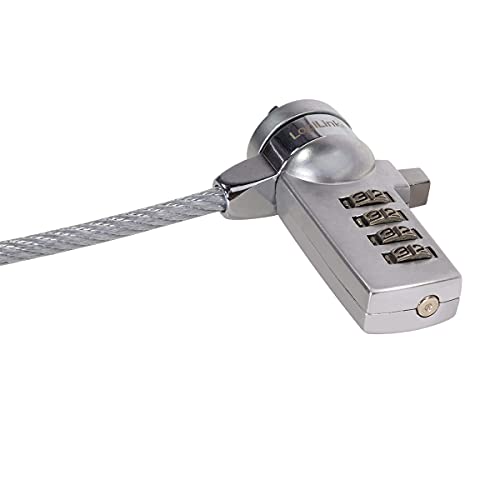 Candado para portátil LogiLink con combinación de 4 dígitos para cable de seguridad de acero 2