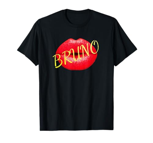 Bruno Lover Kiss Gold on lips Cute Vintage Shirt man woman T-Shirt
